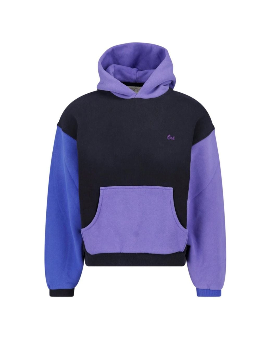ERL Blue Colorblock Pullover Hoodie