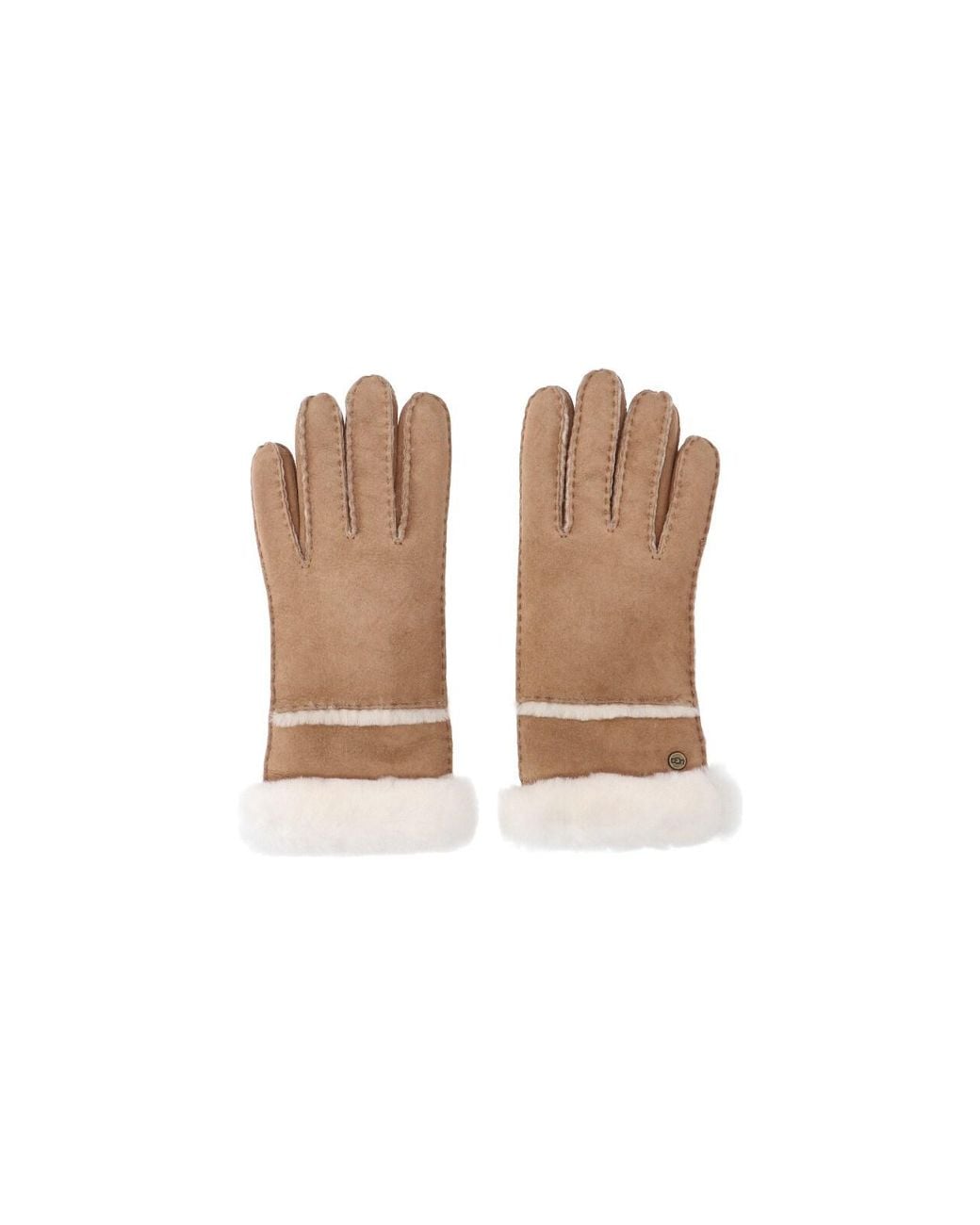 Ugg White Gloves "Seamed Tech"