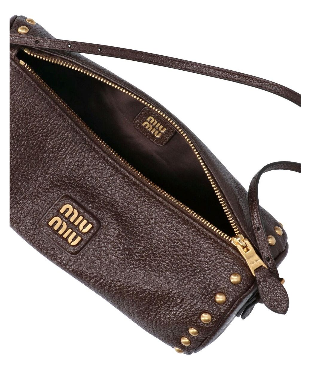 Miu Miu White Leather Shoulder Pouch