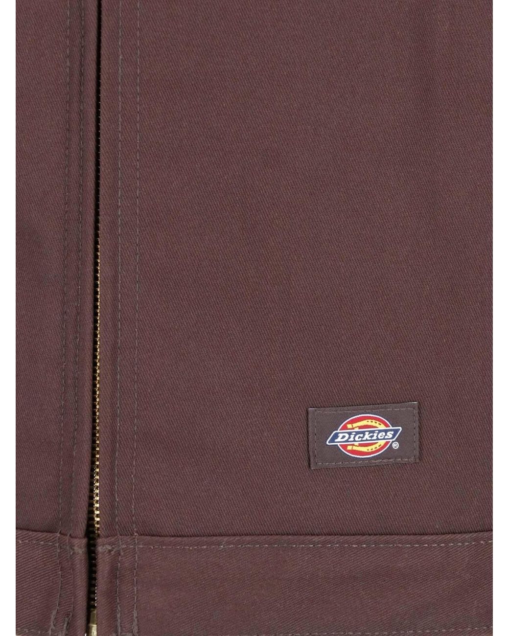Dickies Brown Zip Front Work Jacket for men