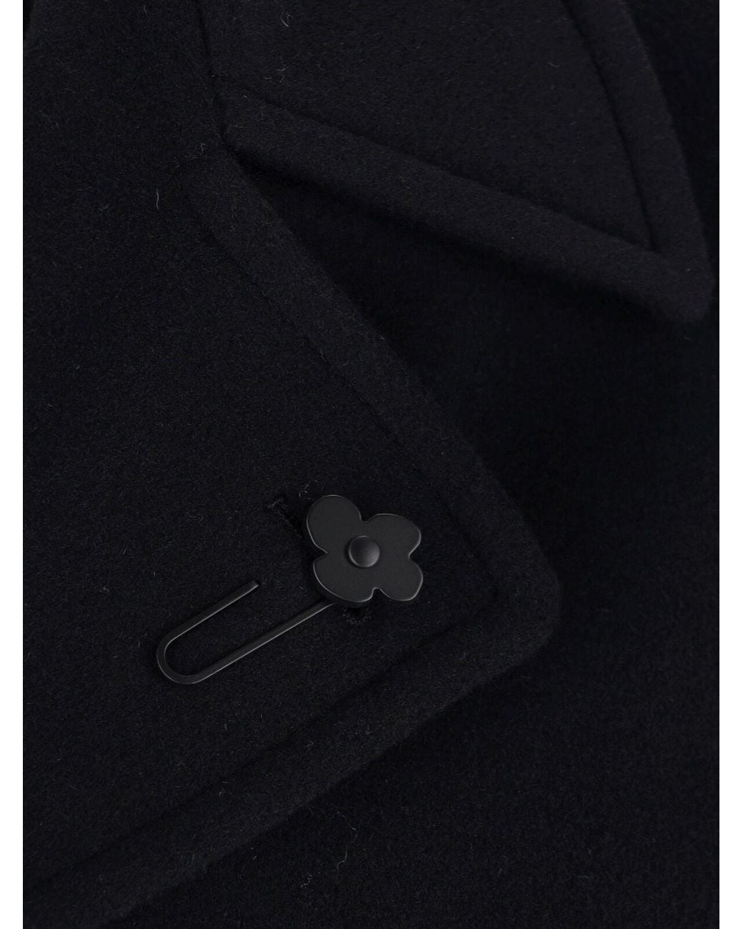 Lardini Blue Double-Breasted Virgin Wool Coat for men
