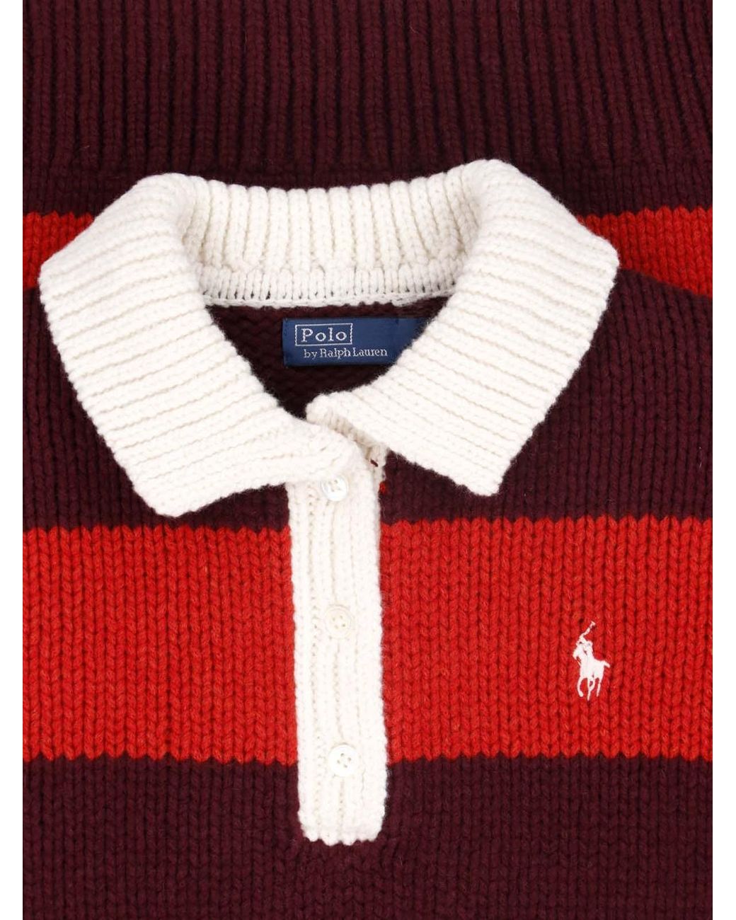 Polo Ralph Lauren Red Wool-Blend Crewneck Sweater For