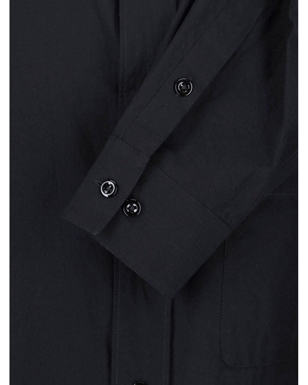 Lemaire Blue Long-Sleeved Button Front Shirt With Classic Collar for men