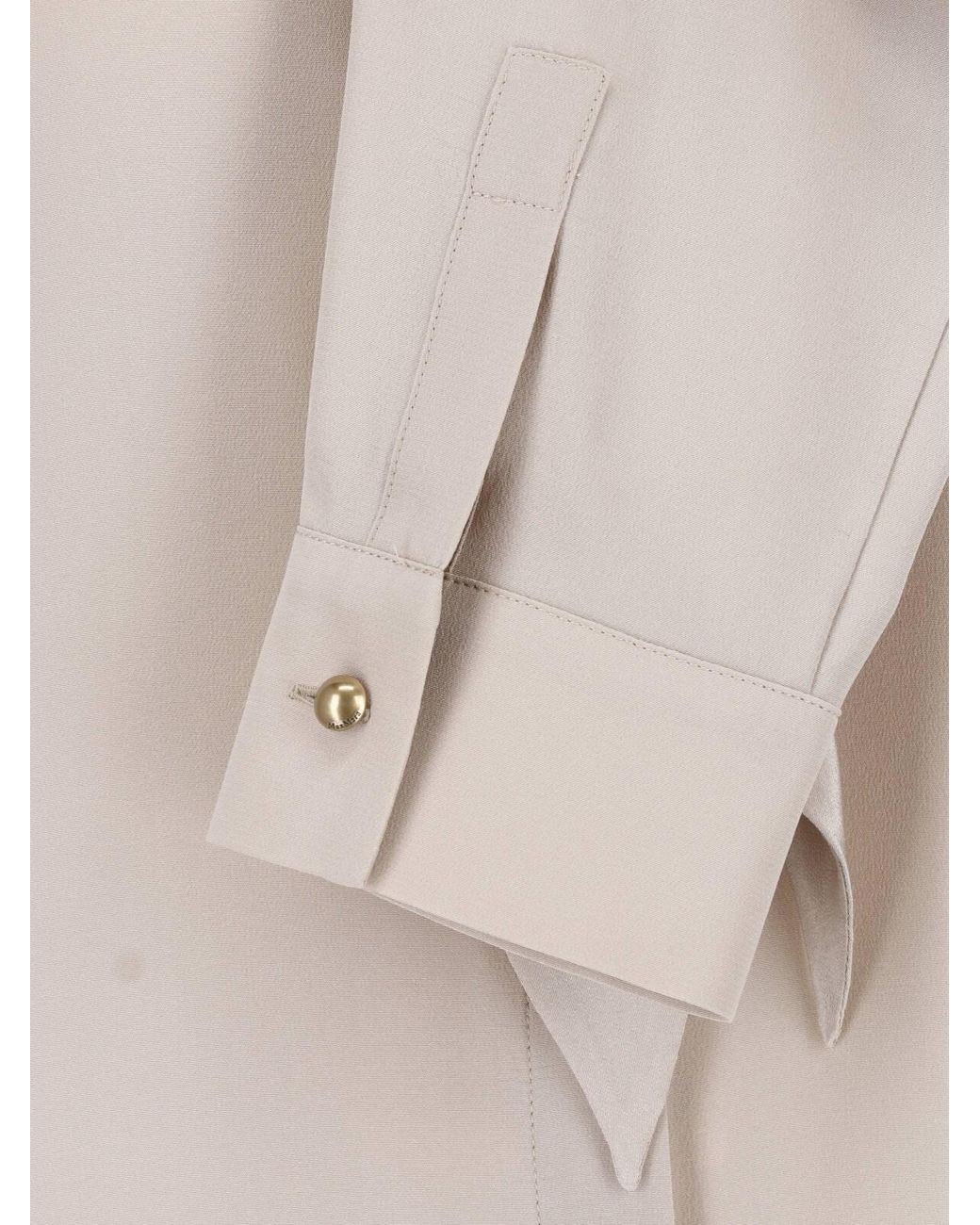 Max Mara Natural Silk Shirt With Scarf