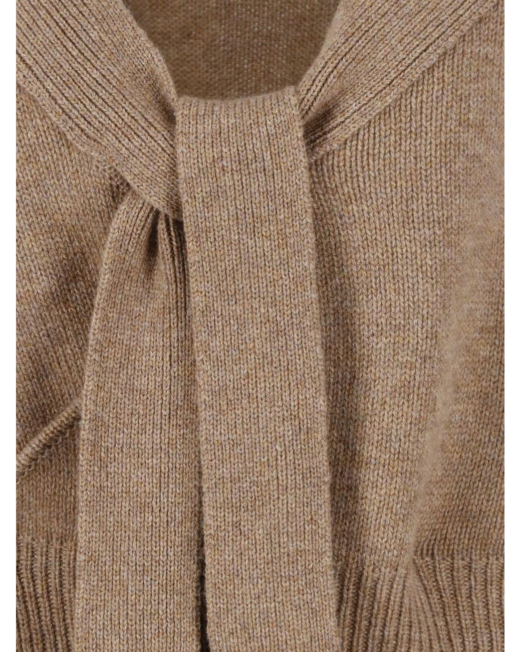 Ermanno Scervino Natural Cashmere Wrap-Front Cardigan Sweater