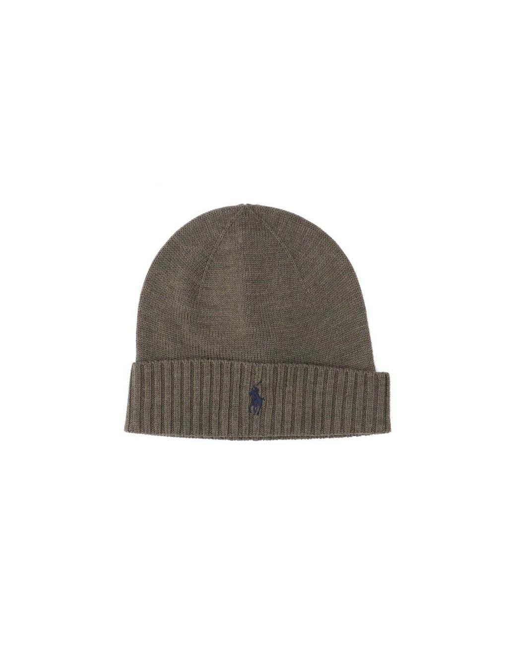 Polo Ralph Lauren Brown Rib-Knit Beanie for men
