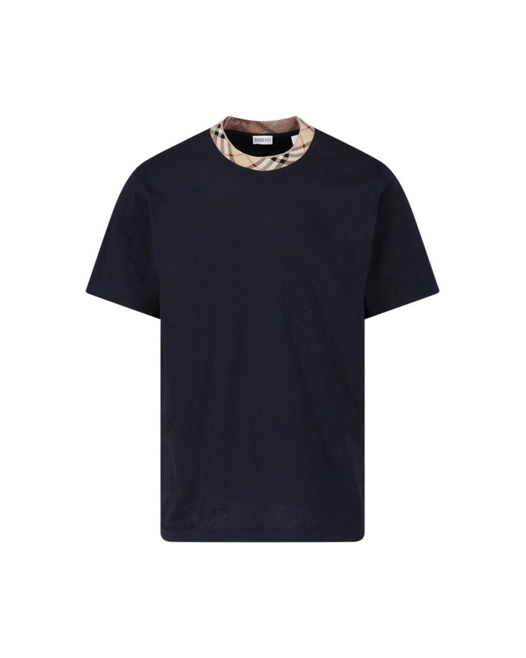 Burberry Blue T-Shirt “Check” for men