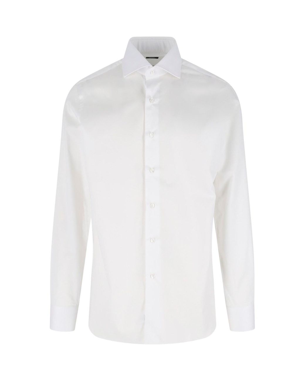 Barba Napoli White Cotton Shirt for men