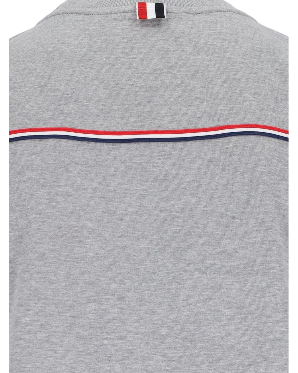 Thom Browne Gray Logo T-Shirt for men