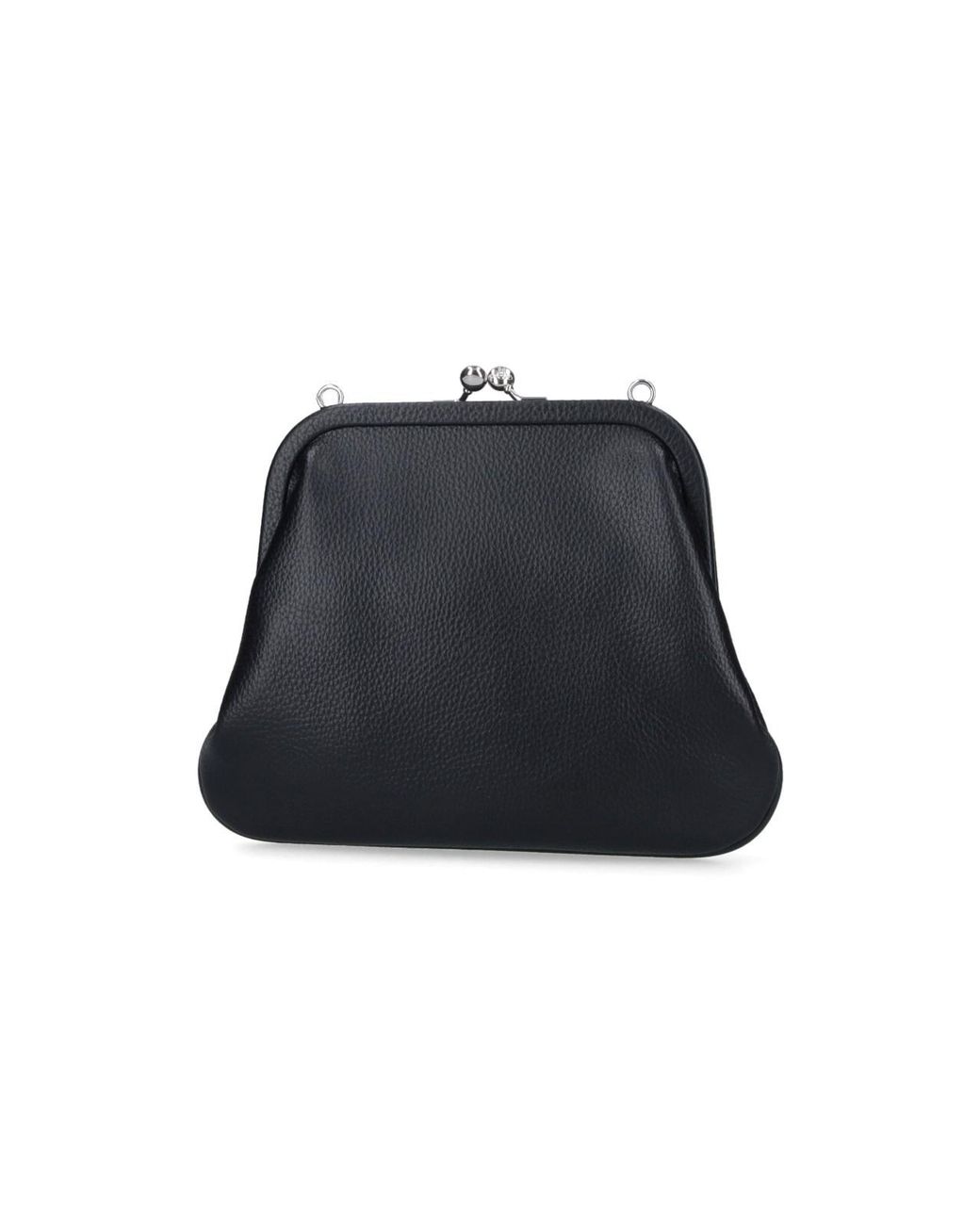 Vivienne Westwood Black Leather Frame Clutch Bag