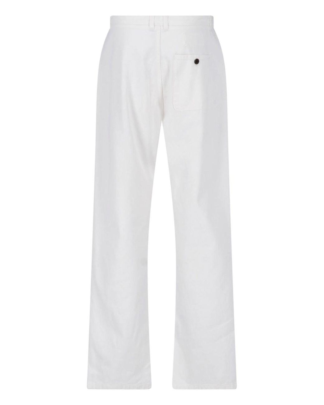 The Row White Straight Pants