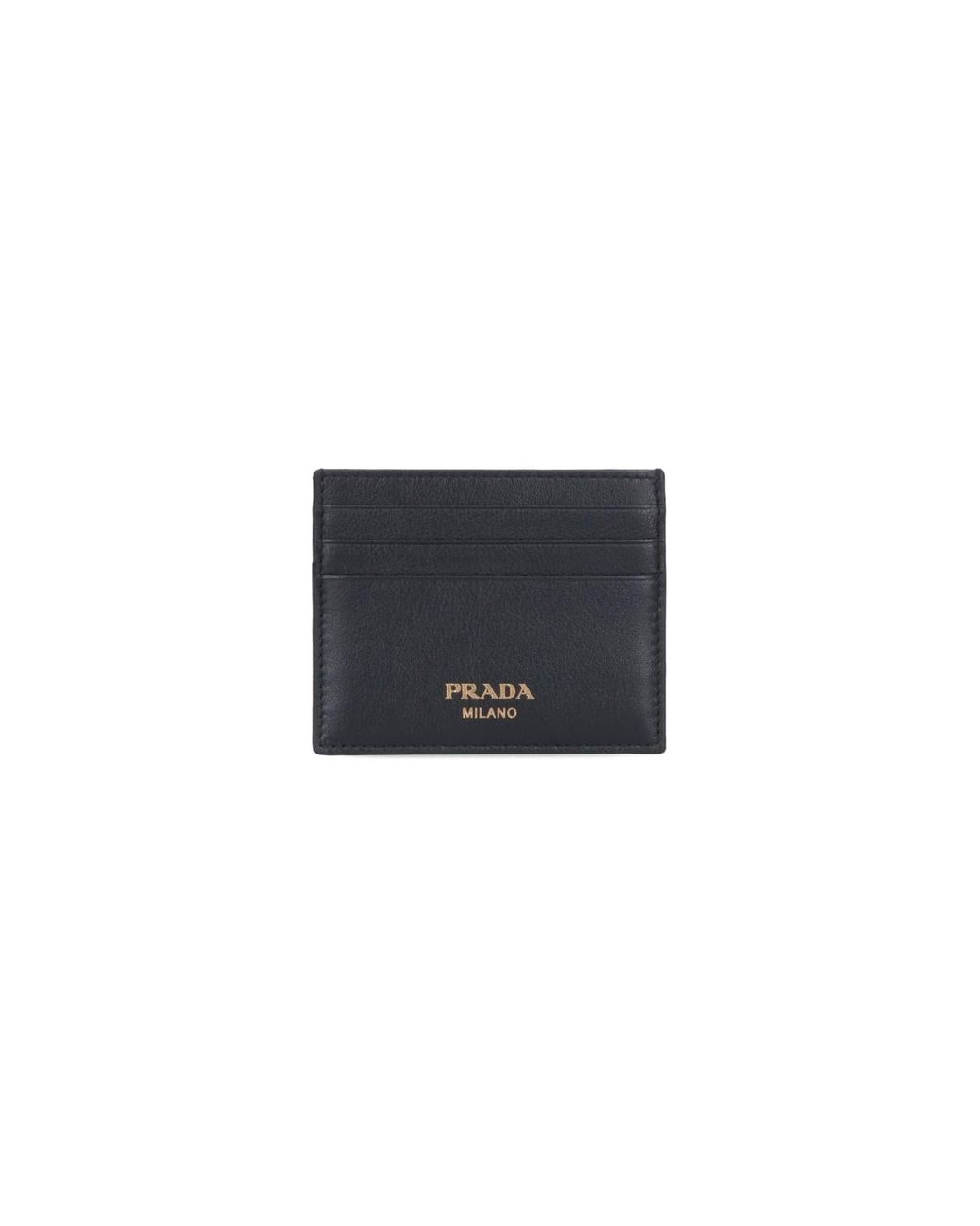 Prada Black Logo Card Holder for men