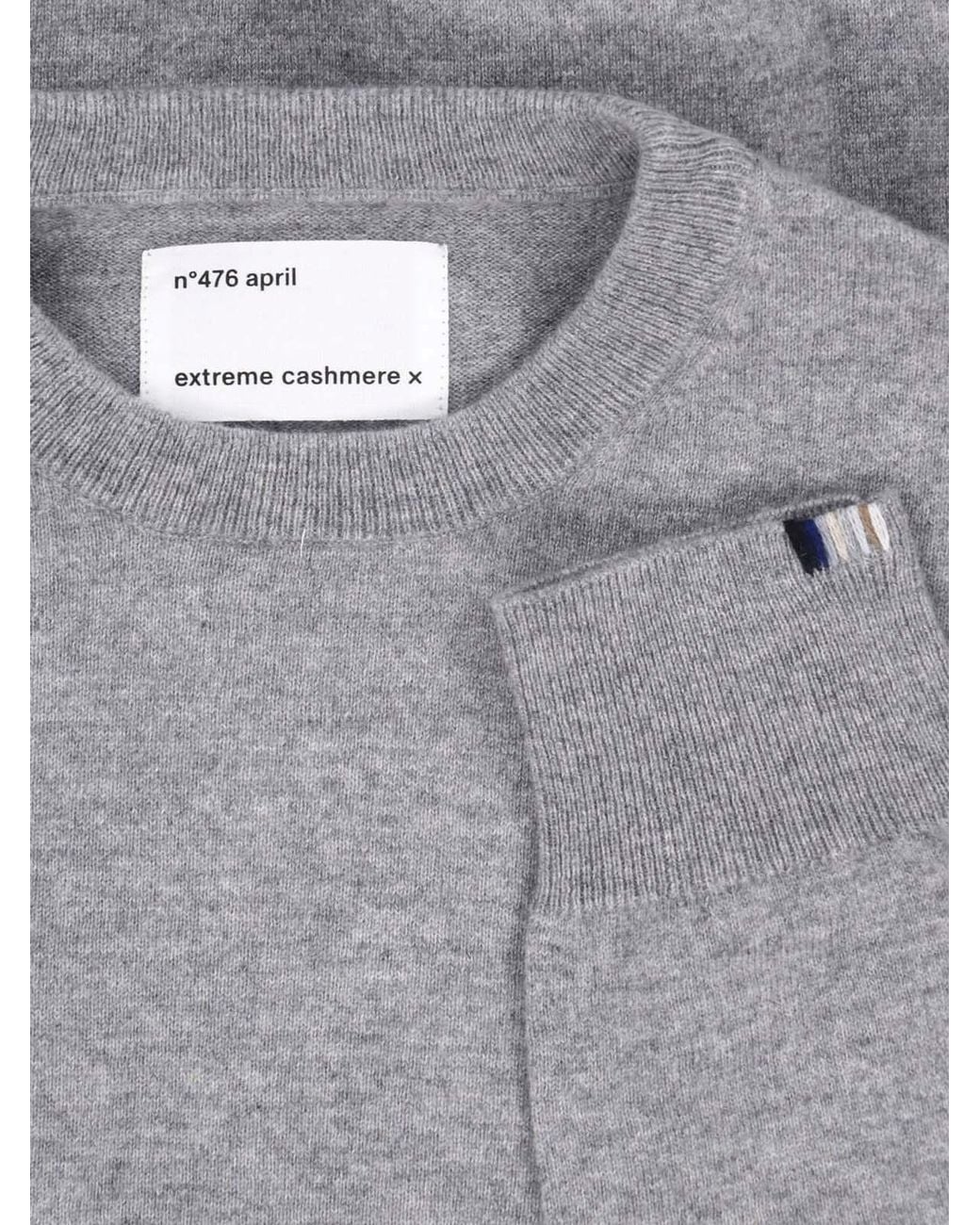 Extreme Cashmere Gray Cashmere Sweater "April"