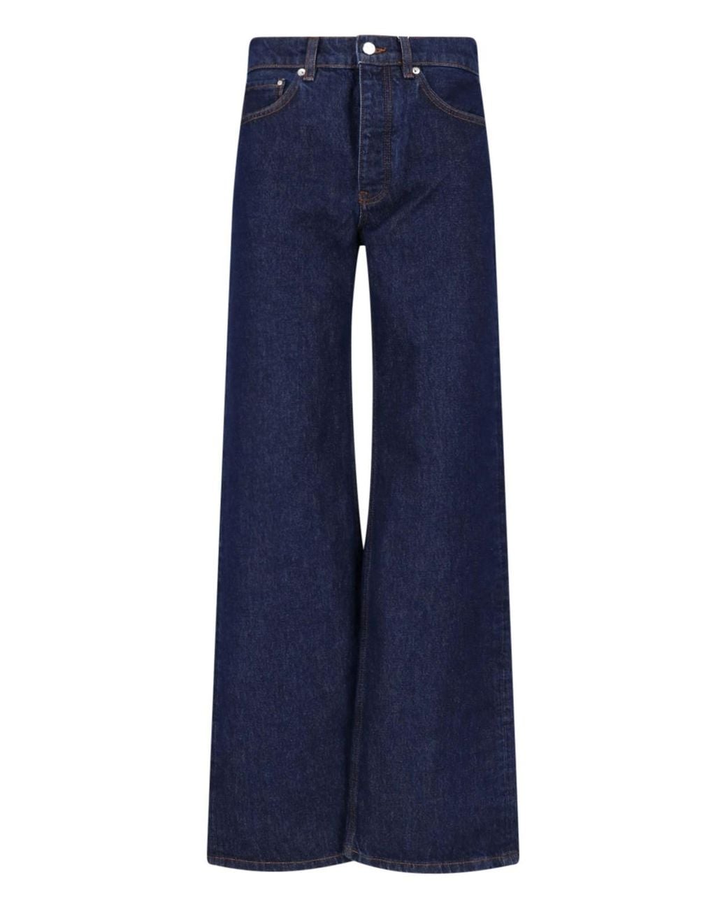 Anine Bing Blue Straight-Leg Jeans "Brie"