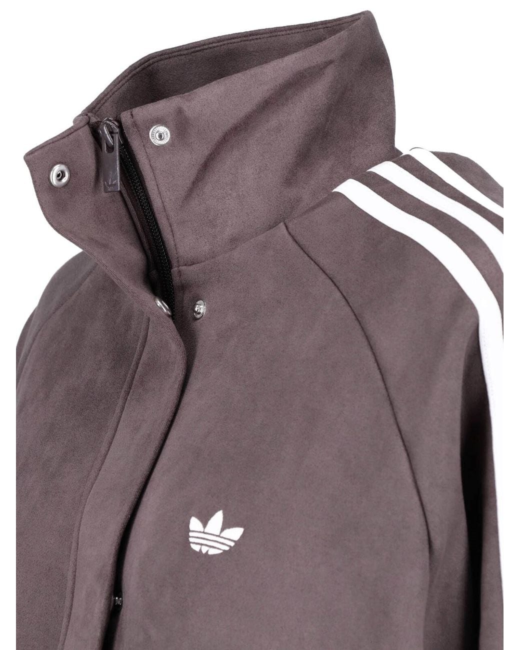 Adidas Brown Cropped Track Jacket