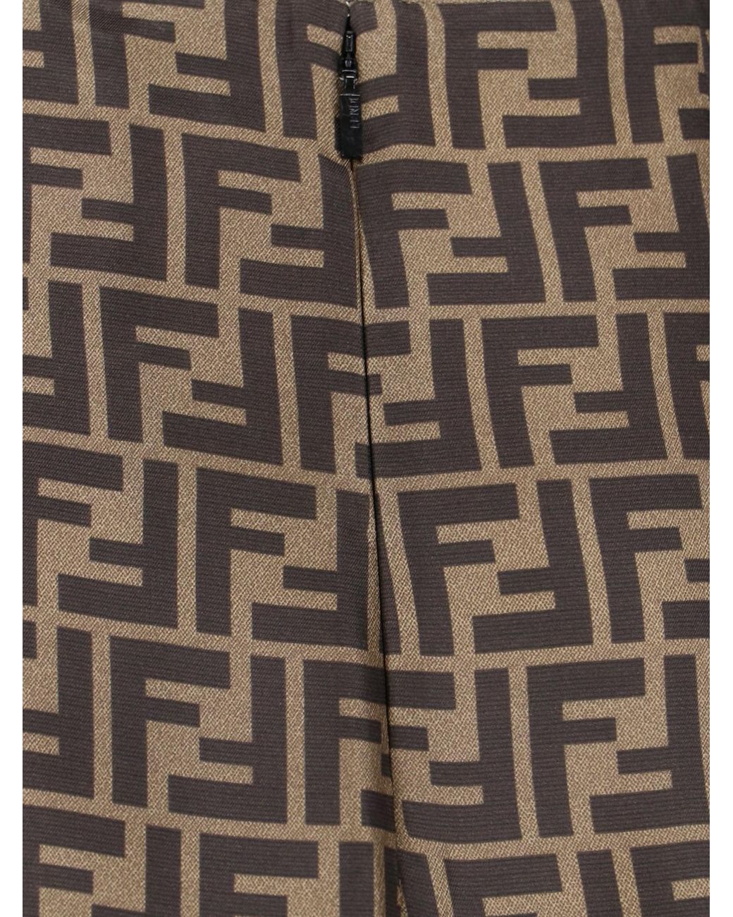 Fendi Brown Ff Maxi Skirt