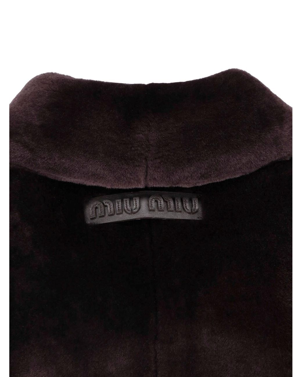 Miu Miu Black Shearling And Knit Blouson