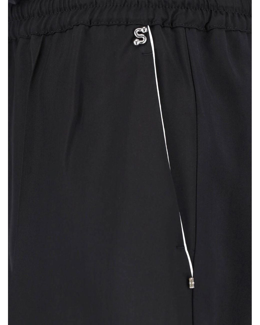 Sportmax Blue Viscose Satin Shorts