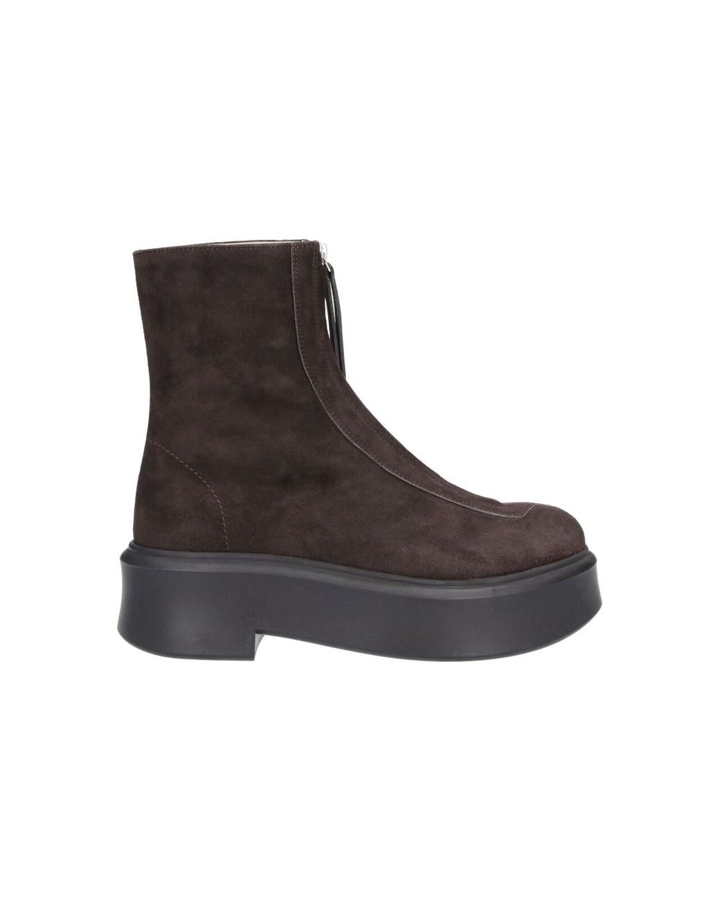 The Row Brown Ankle Boots "Zipped Boot 1"