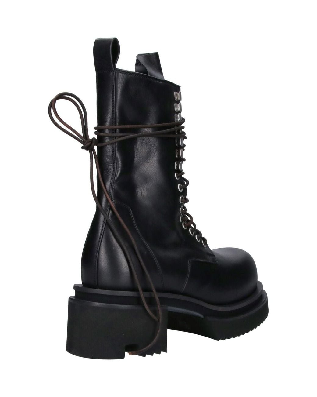 Rick Owens Black “Bogun Lace-Up” Boots for men