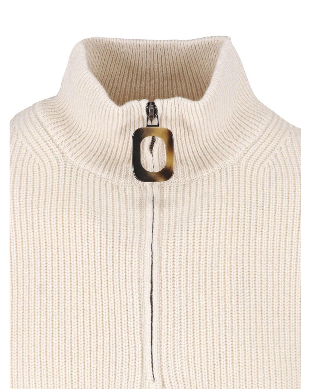 J.W. Anderson White Zip Sweater for men