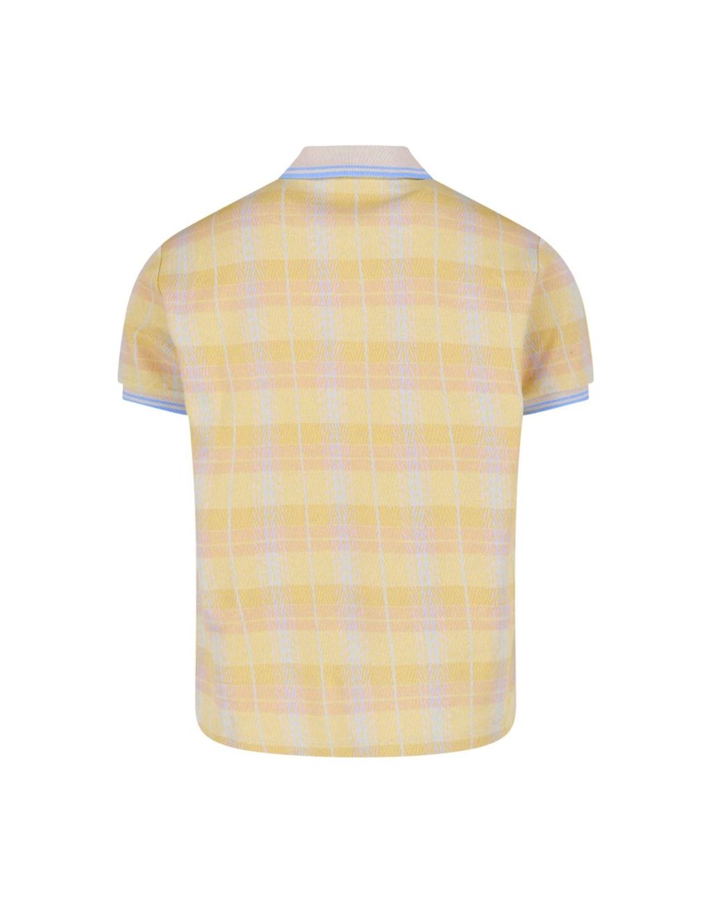 Vivienne Westwood Natural And Light Plaid Pattern Cropped Polo Shirt for men