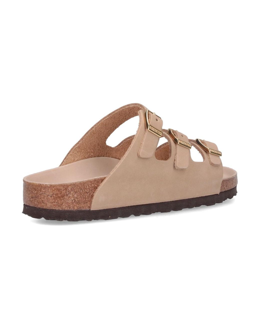 Birkenstock White Three-Strap Buckle Sandals