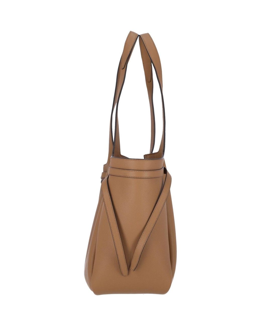 Tory Burch Brown Genuine Cow Leather Mini Crossbody Bag