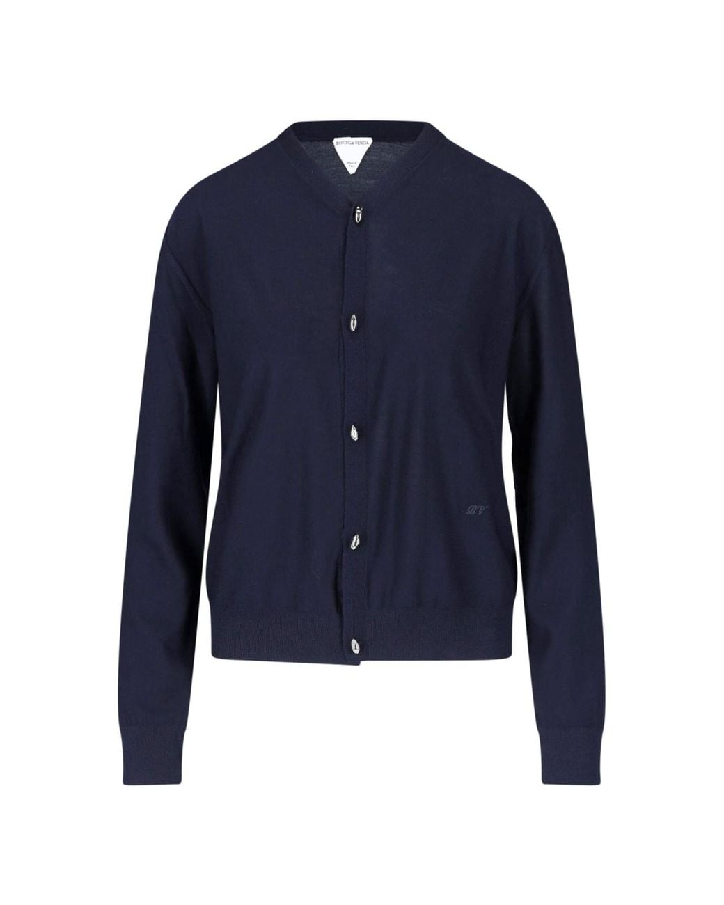 Bottega Veneta Blue Wool Cardigan With Buttons