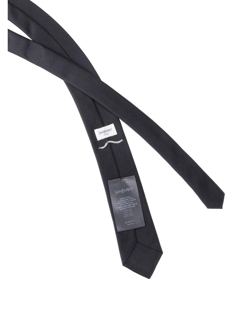 Saint Laurent Black Silk Tie for men