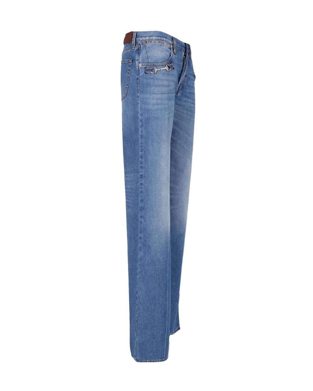 Gucci Blue Bootcut Jeans "Morsetto"