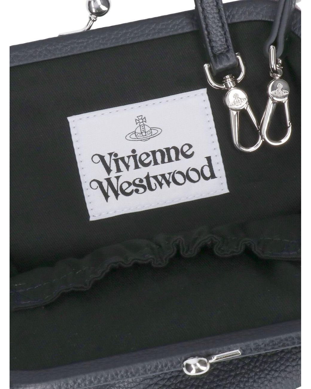 Vivienne Westwood Black Leather Frame Clutch Bag