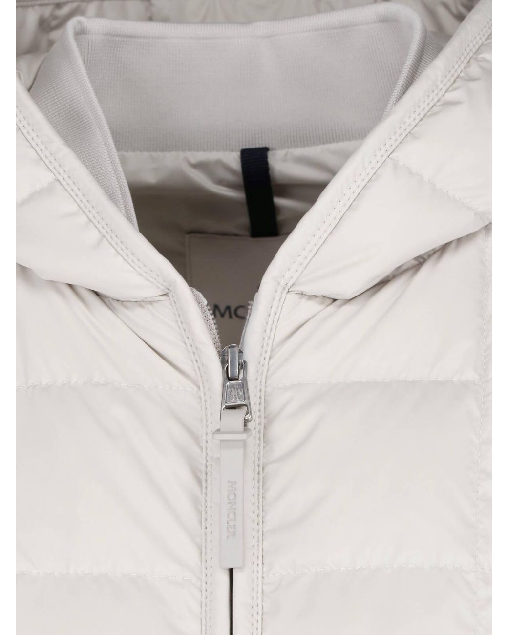 Moncler White Doudoune Tahrir Matelassée À Capuche for men