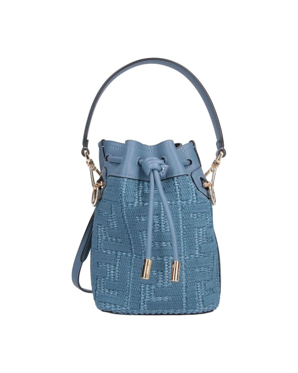 Fendi Blue Bucket Bag "Mon Tresor"
