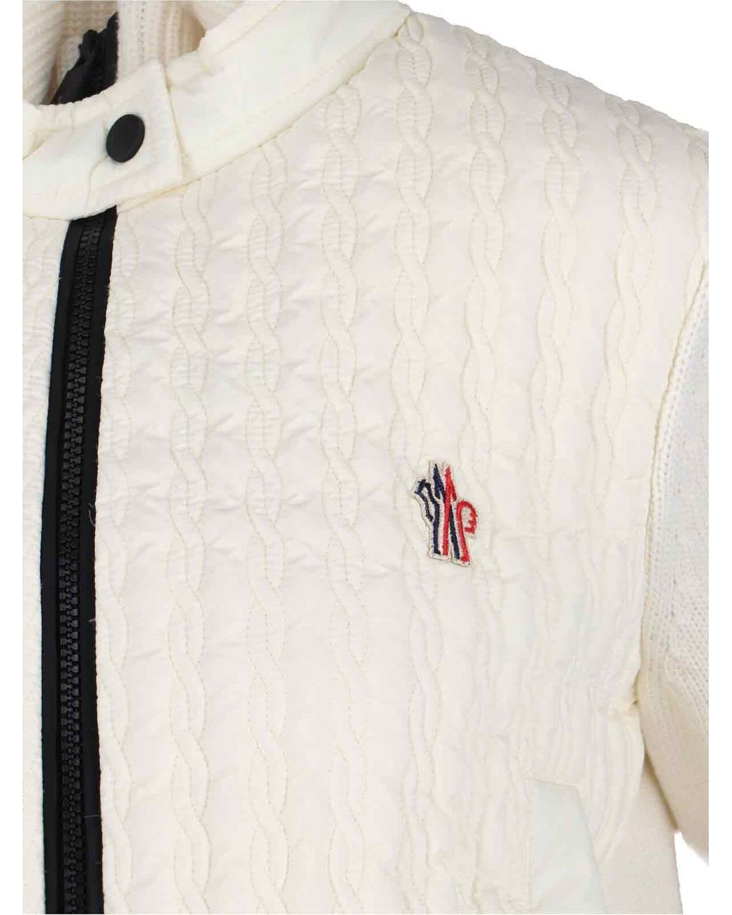 Moncler White 'Tricot' Cardigan