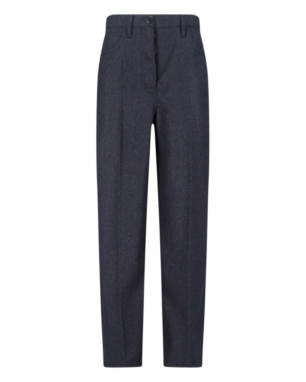 Prada Blue Wool Flannel Pants