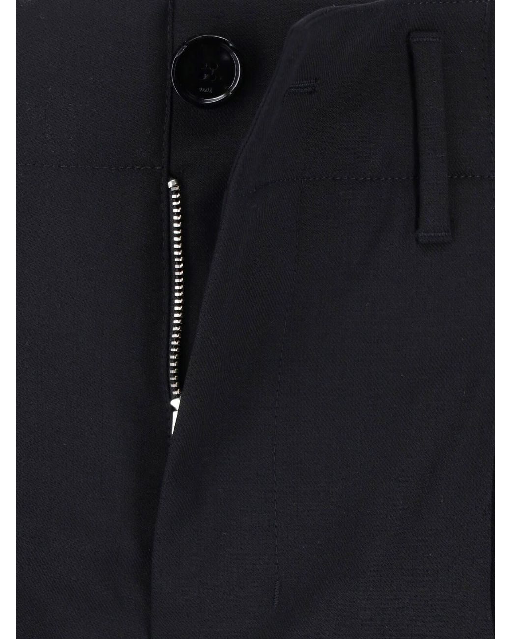 AMI Blue High-Waisted Tailored Trousers
