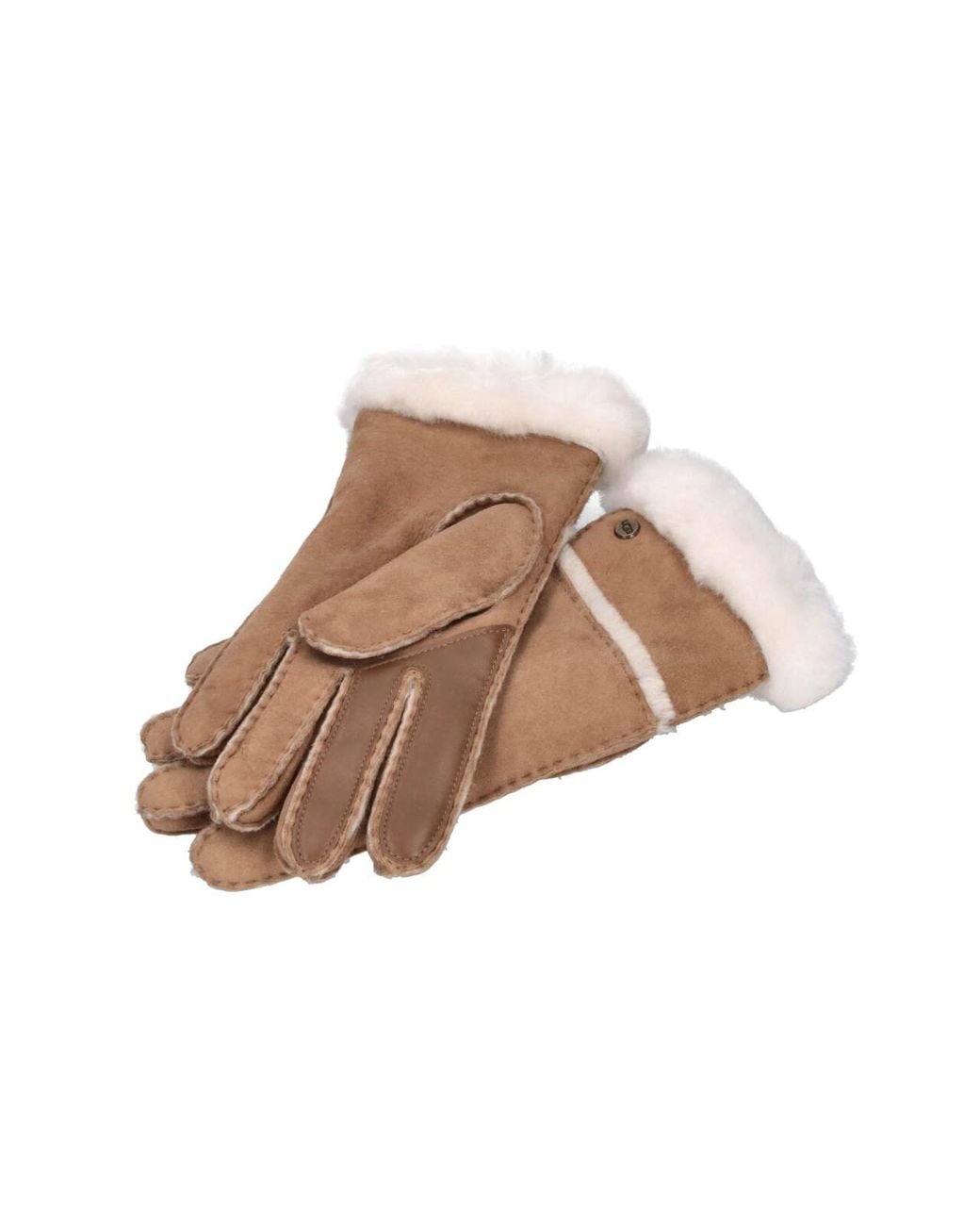 Ugg White Gloves "Seamed Tech"