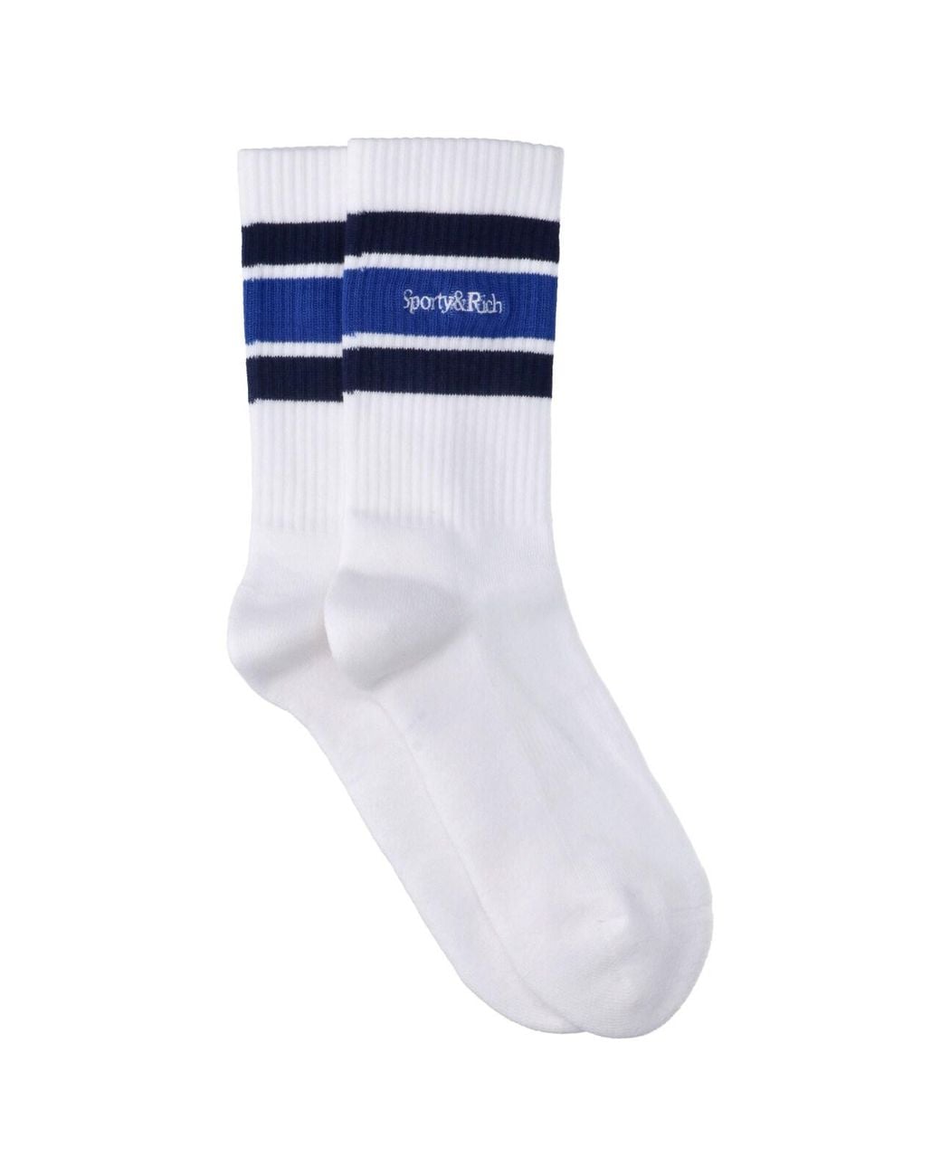 Sporty & Rich Blue Logo Socks