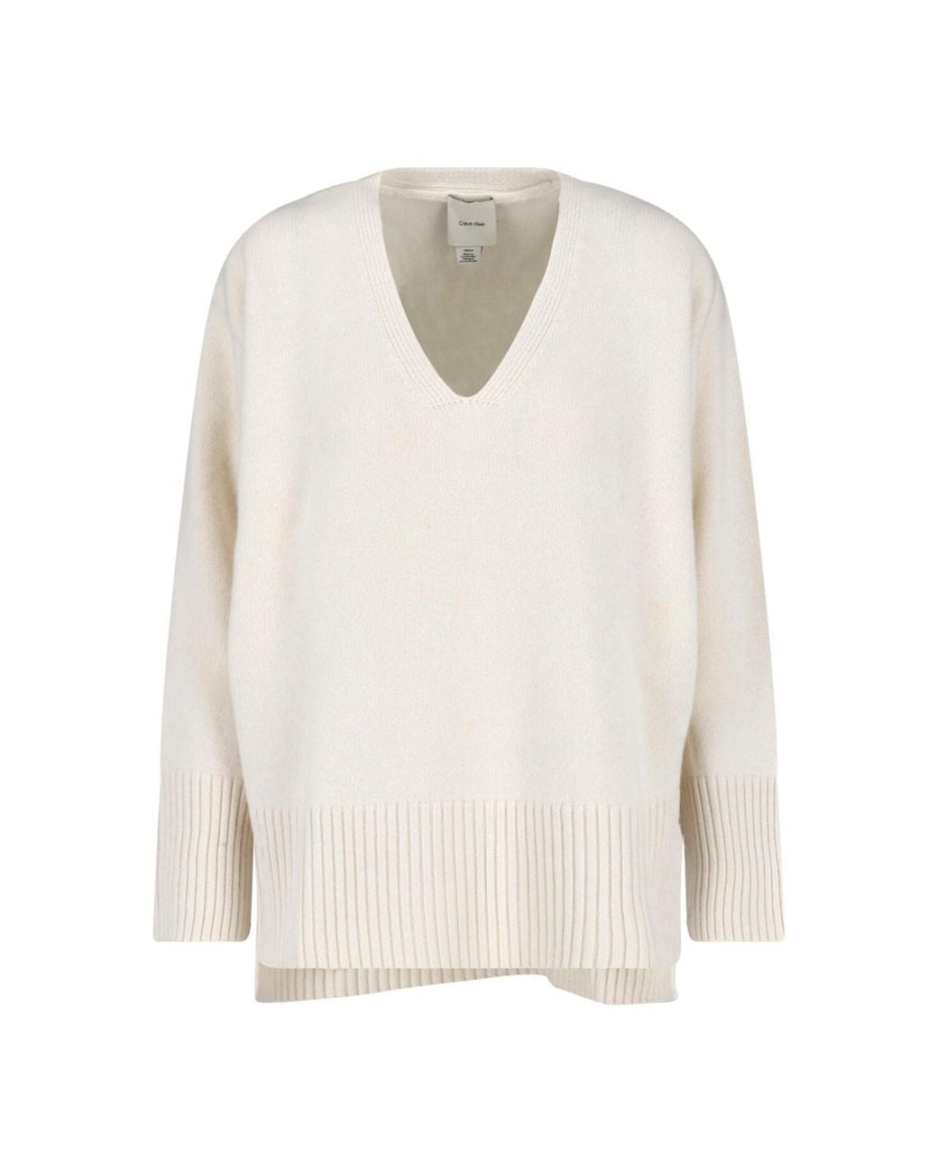 Calvin Klein White Wool Sweater