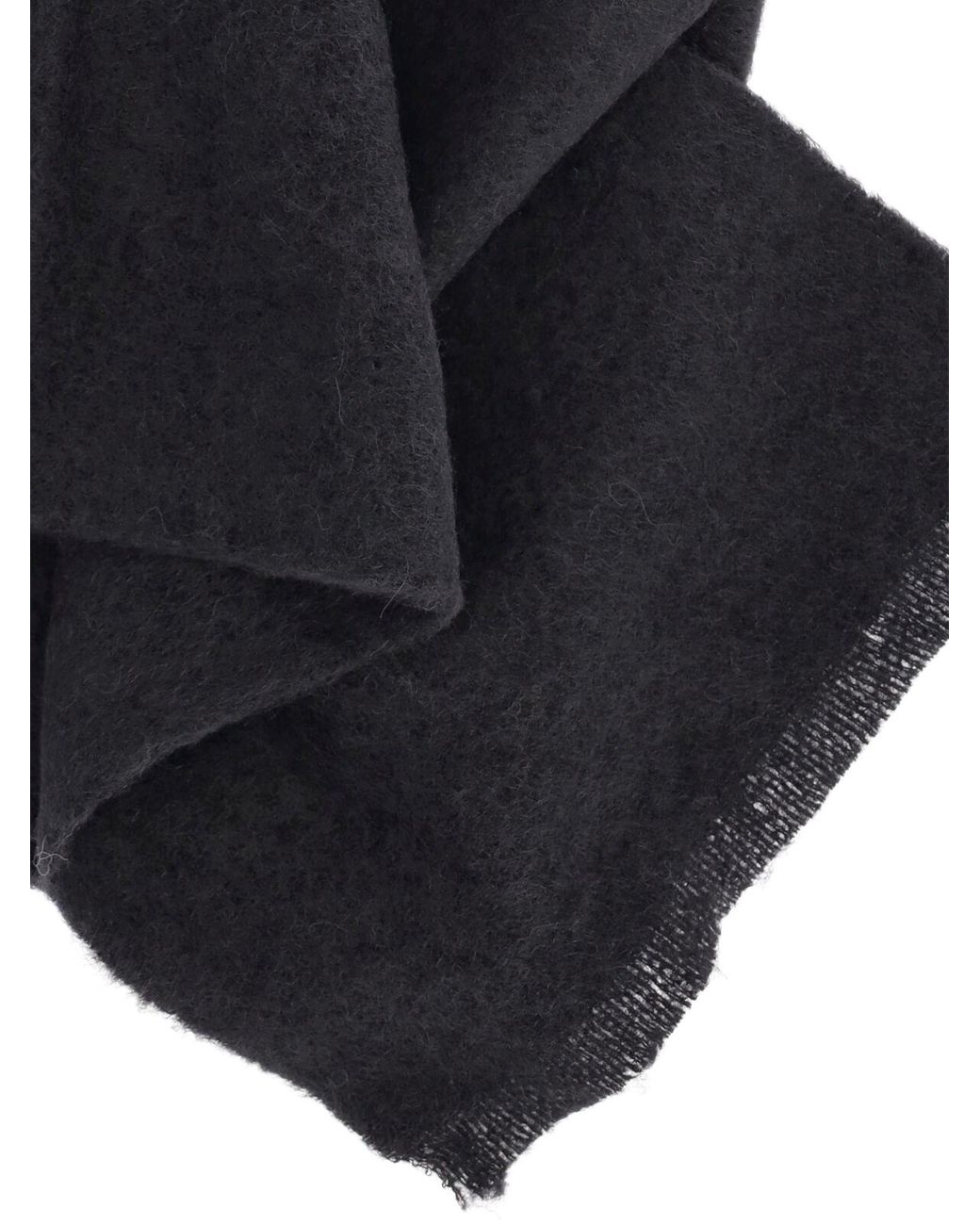 Lemaire Black Oversized Alpaca-Blend Scarf