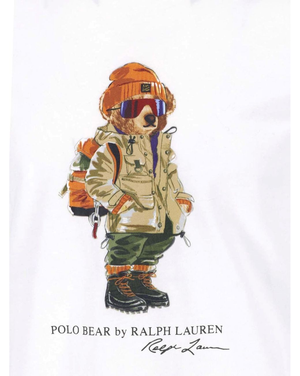 Polo Ralph Lauren White Polo Bear Graphic T-Shirt for men