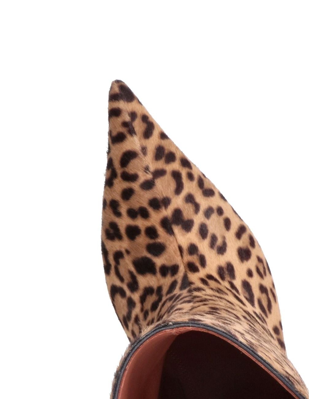 AMINA MUADDI Brown Pointed-Toe Kitten Heel Boot
