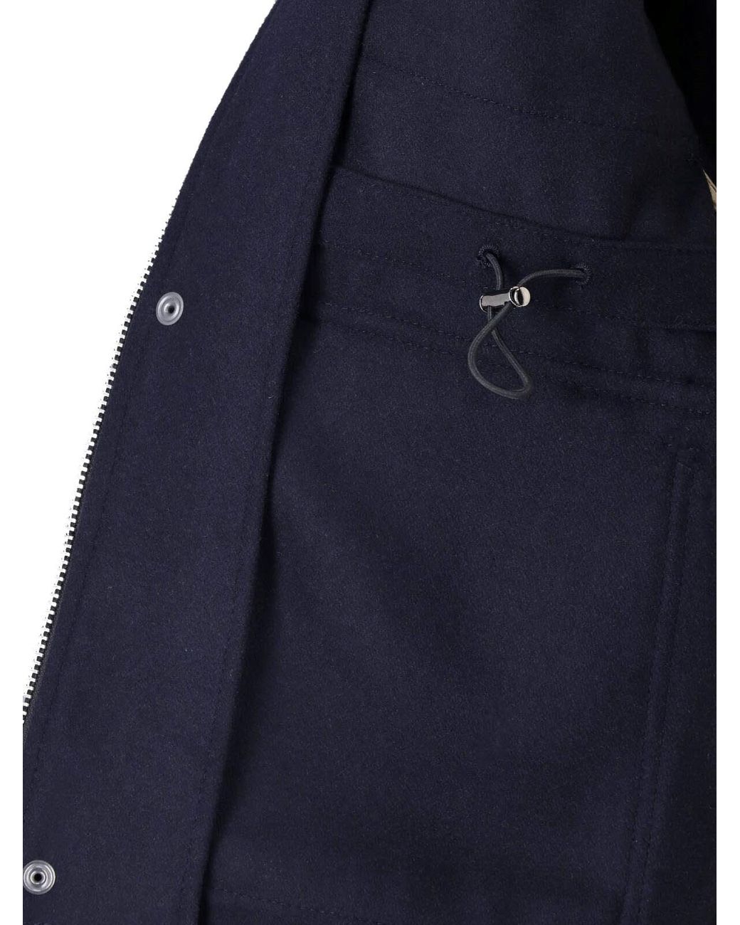 White Sand Blue Wool-Blend Jacket for men