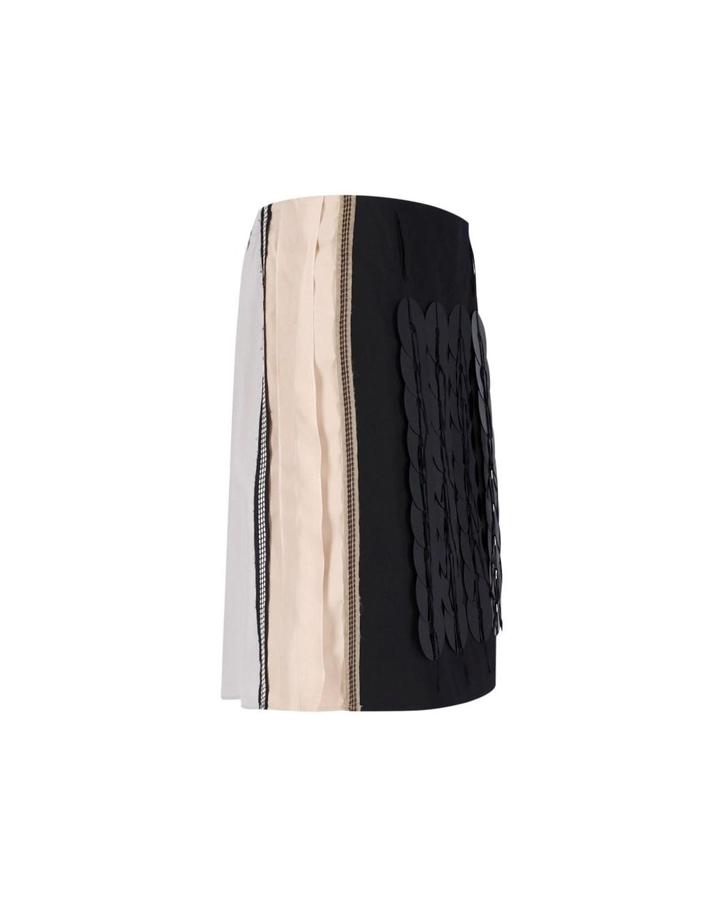 Marni Black Midi Skirt With Sequins