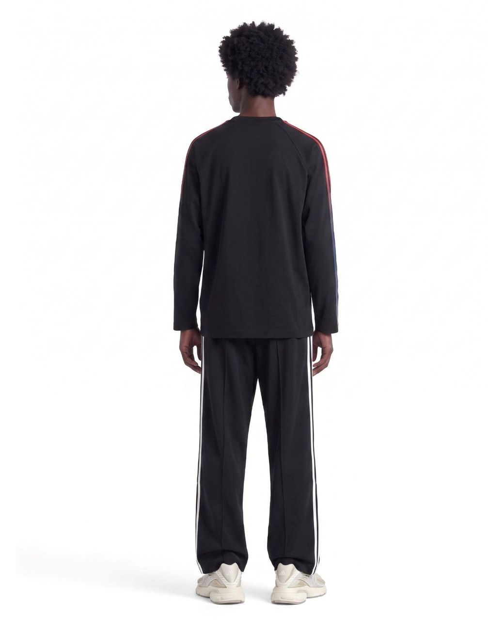 Y-3 Blue T-Shirt "Gradient 3 Stripes" for men