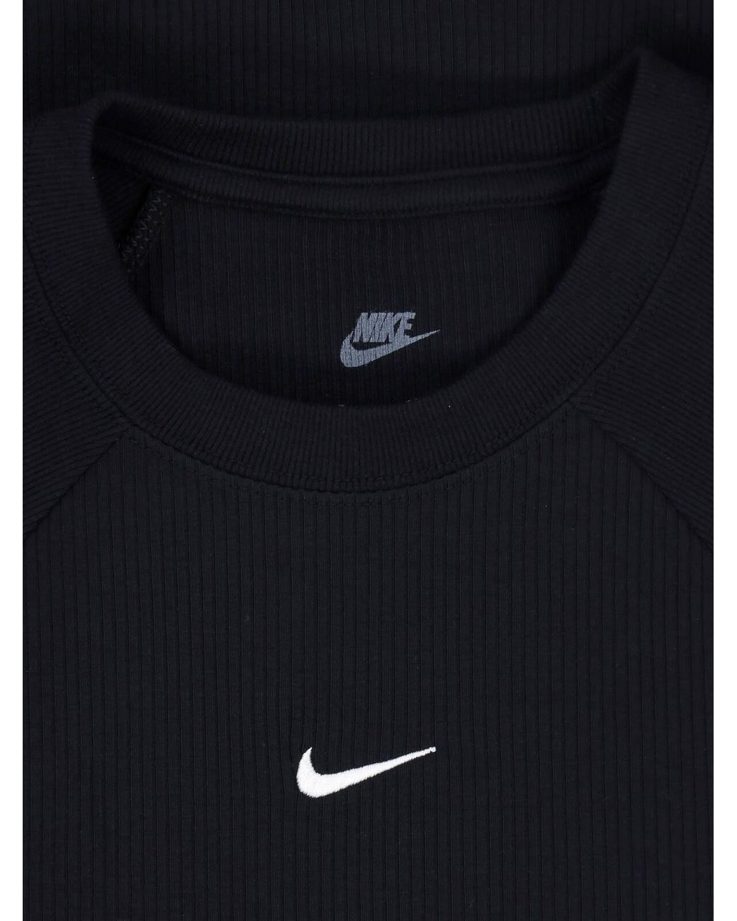 Nike Black Ribbed Top "Chill"