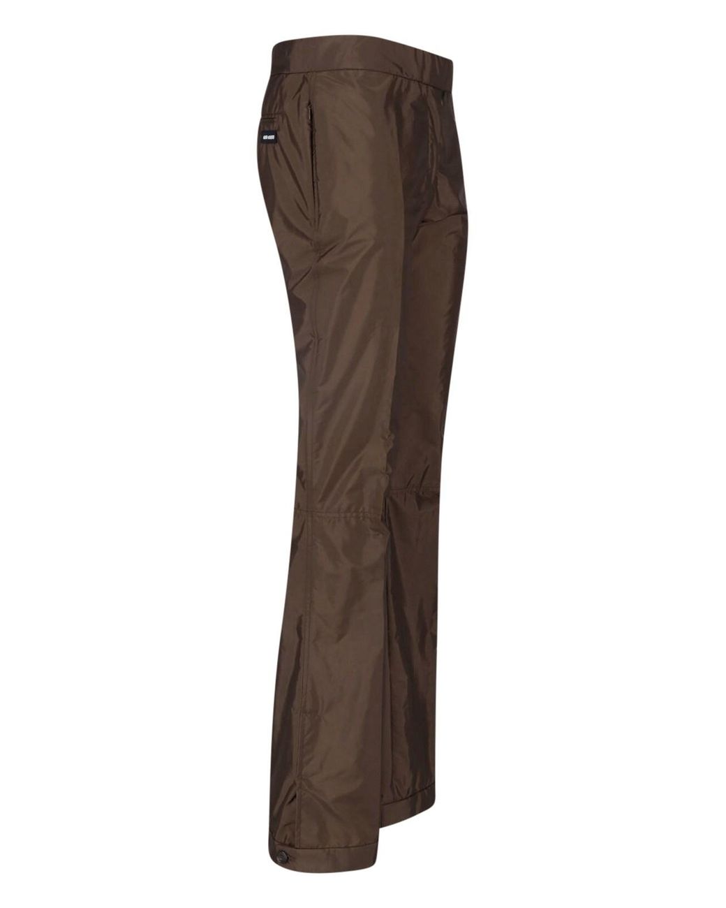 Miu Miu Brown Technical Fabric Flared Pants