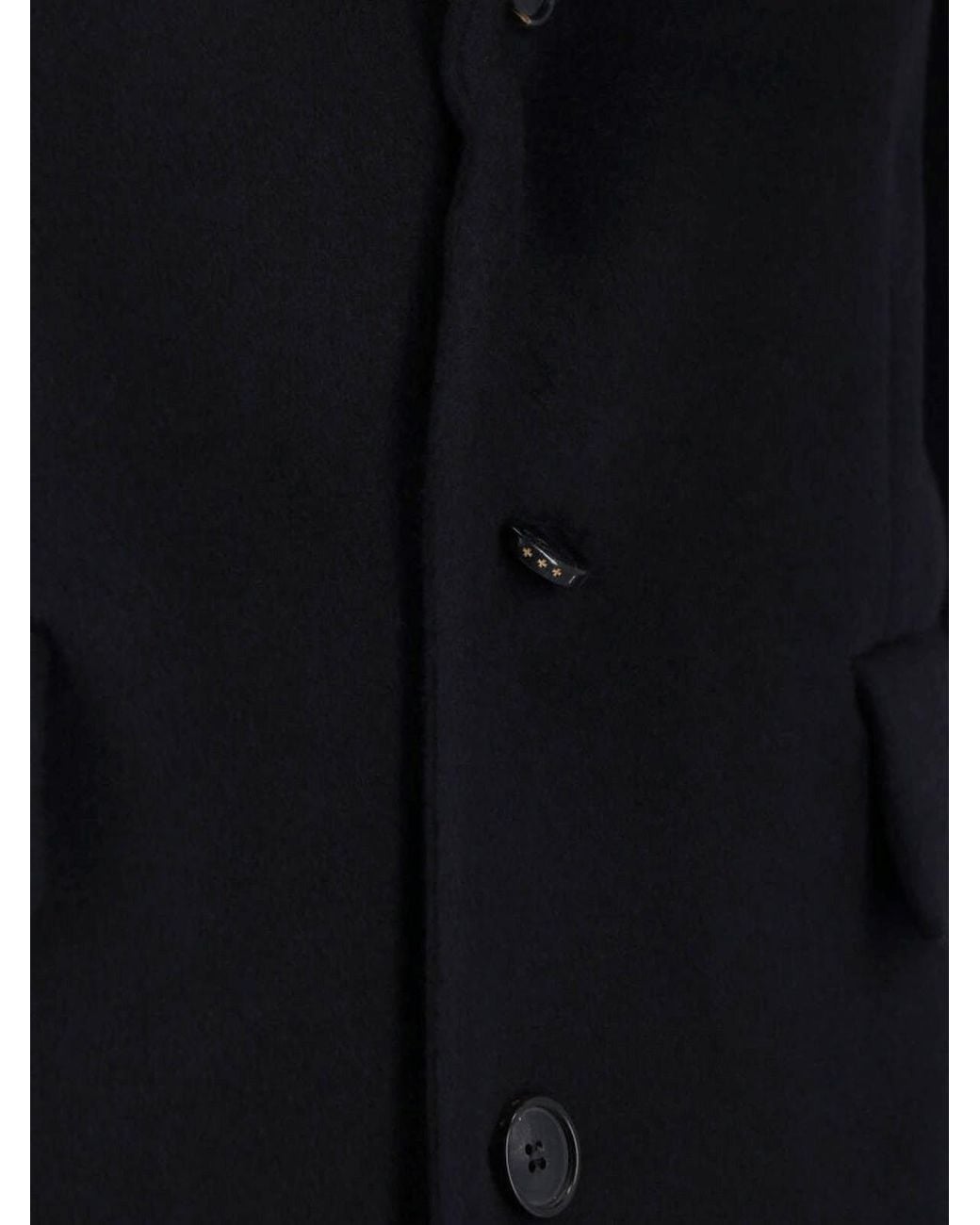 TONYWACK Black Wool And Cashmere Blend Coat for men