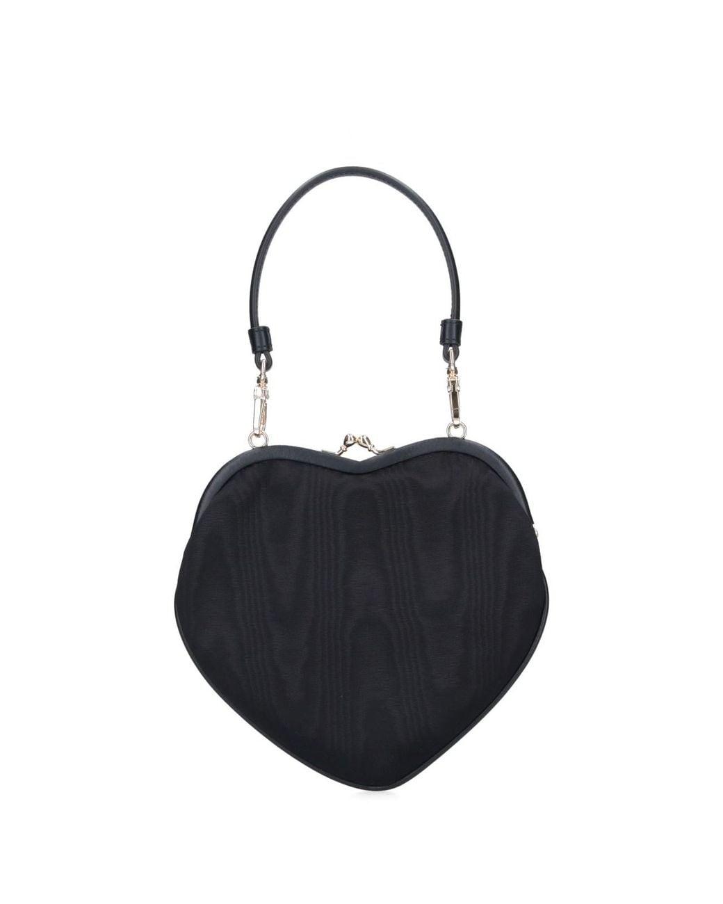 Vivienne Westwood Black Heart-Shaped Top Handle Bag